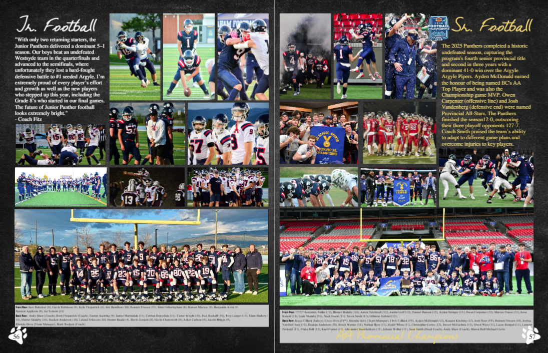 Football 2026 yearbook page