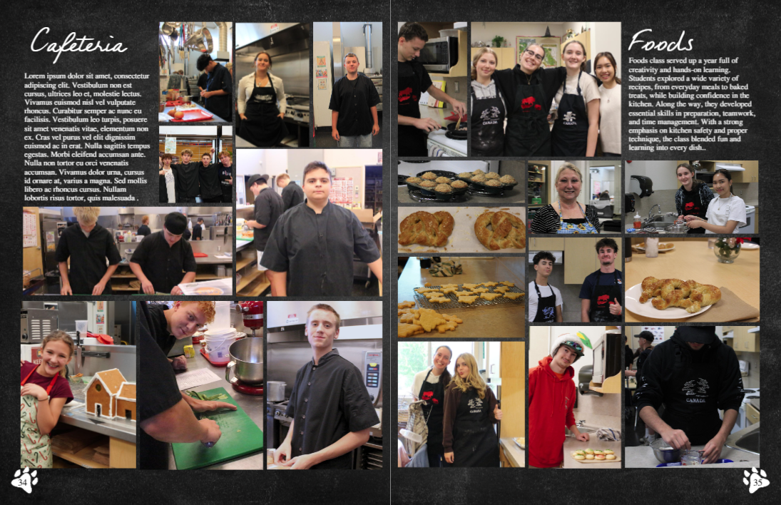 Cafeteria 2026 yearbook page